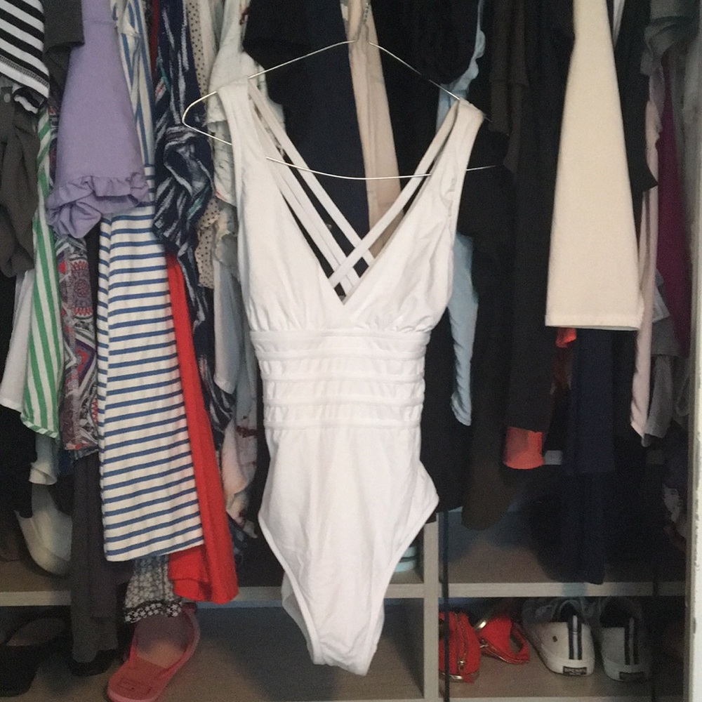 White strappy La Blanca one piece